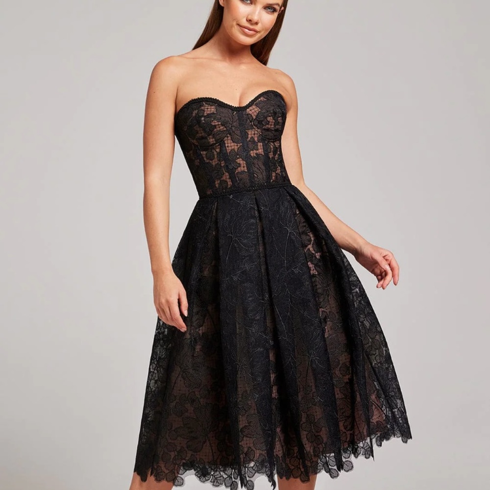 NADINE MERABI Olivia Black Dress US 6